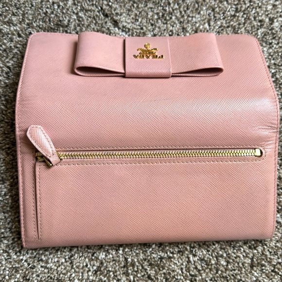 Prada Pink Saffiano Leather Wallet - Picture 4 of 12
